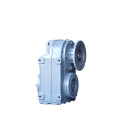 FH series servo input flange helical parallel shaft gearbox with shrink disk output